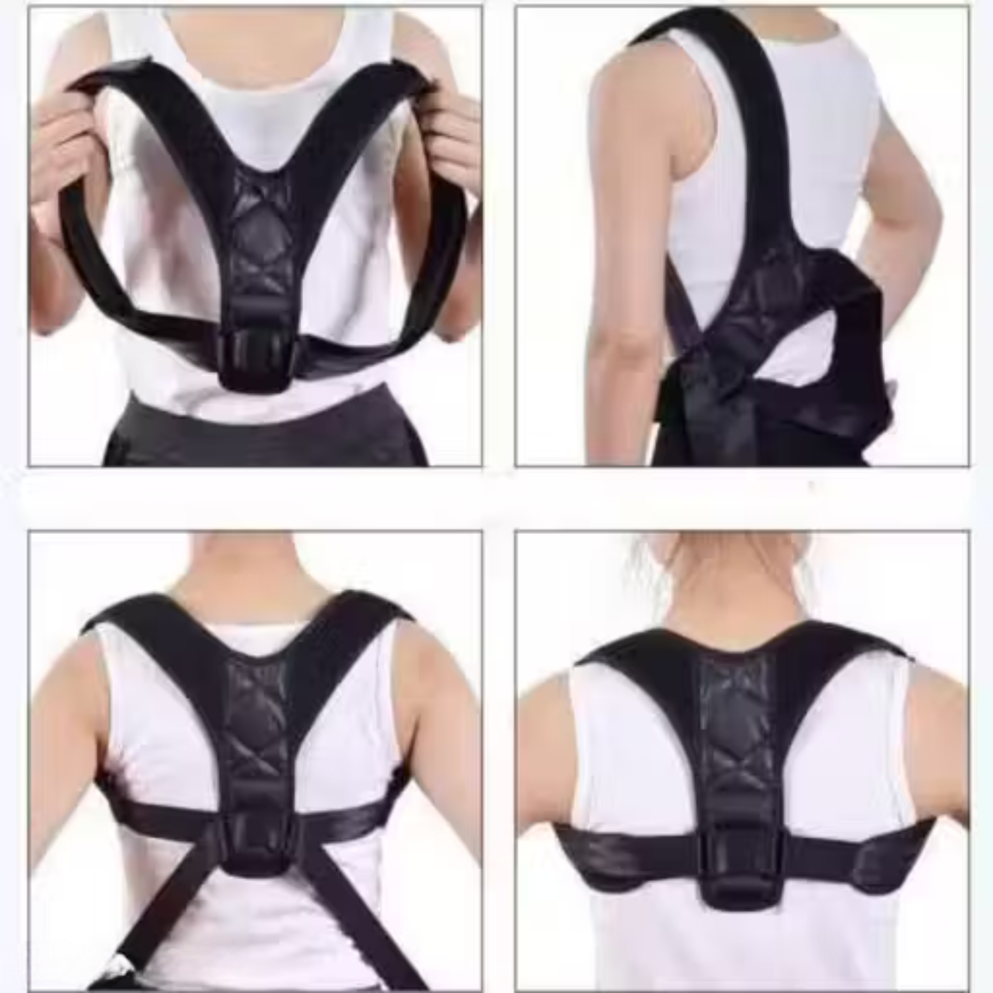 FITLOGAN | Back Support Brace | Adjustable Posture Corrector Belt for Men & Women | Upper Back Support