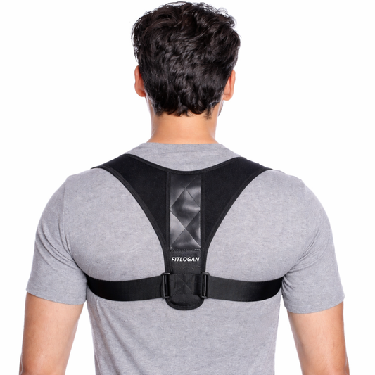 FITLOGAN | Back Support Brace | Adjustable Posture Corrector Belt for Men & Women | Upper Back Support