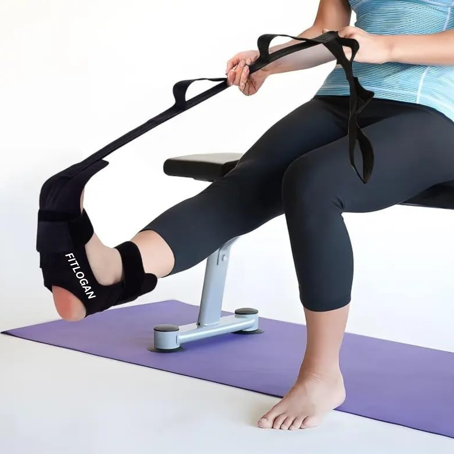 FITLOGAN | Leg Stretching Strap | Multi-Loop Leg Stretching Strap for Yoga, Flexibility & Rehab