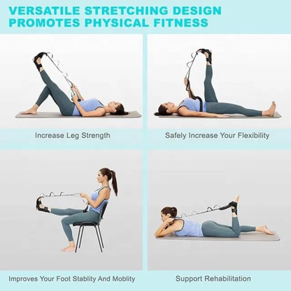 FITLOGAN | Leg Stretching Strap | Multi-Loop Leg Stretching Strap for Yoga, Flexibility & Rehab